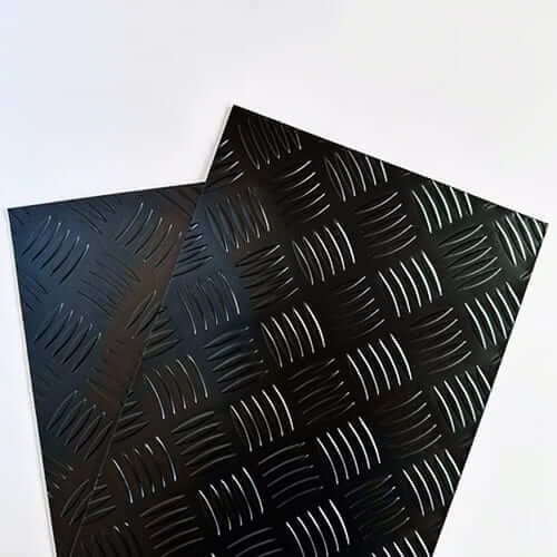 Black Anodized Aluminium Checker Plate